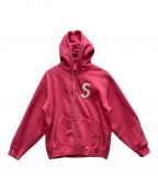 SUPREMEシュプリーム）の古着「S Logo Zip Up Hooded Sweatshirt」｜ピンク