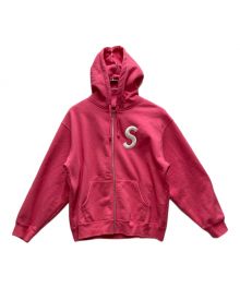 SUPREME（シュプリーム）の古着「S Logo Zip Up Hooded Sweatshirt」｜ピンク