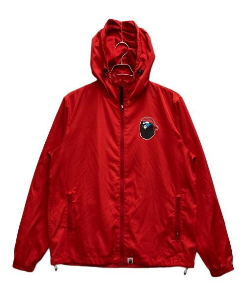 A BATHING APE（アベイシングエイプ）A BATHING APE (アベイシングエイプ) シェルジャケット レッド サイズ:Ⅼの古着・服飾アイテム