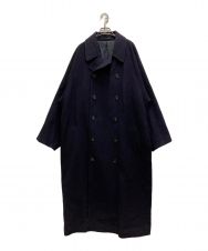 ato (アトウ) DOUBLE BREASTED BELTED COAT ネイビー サイズ:48