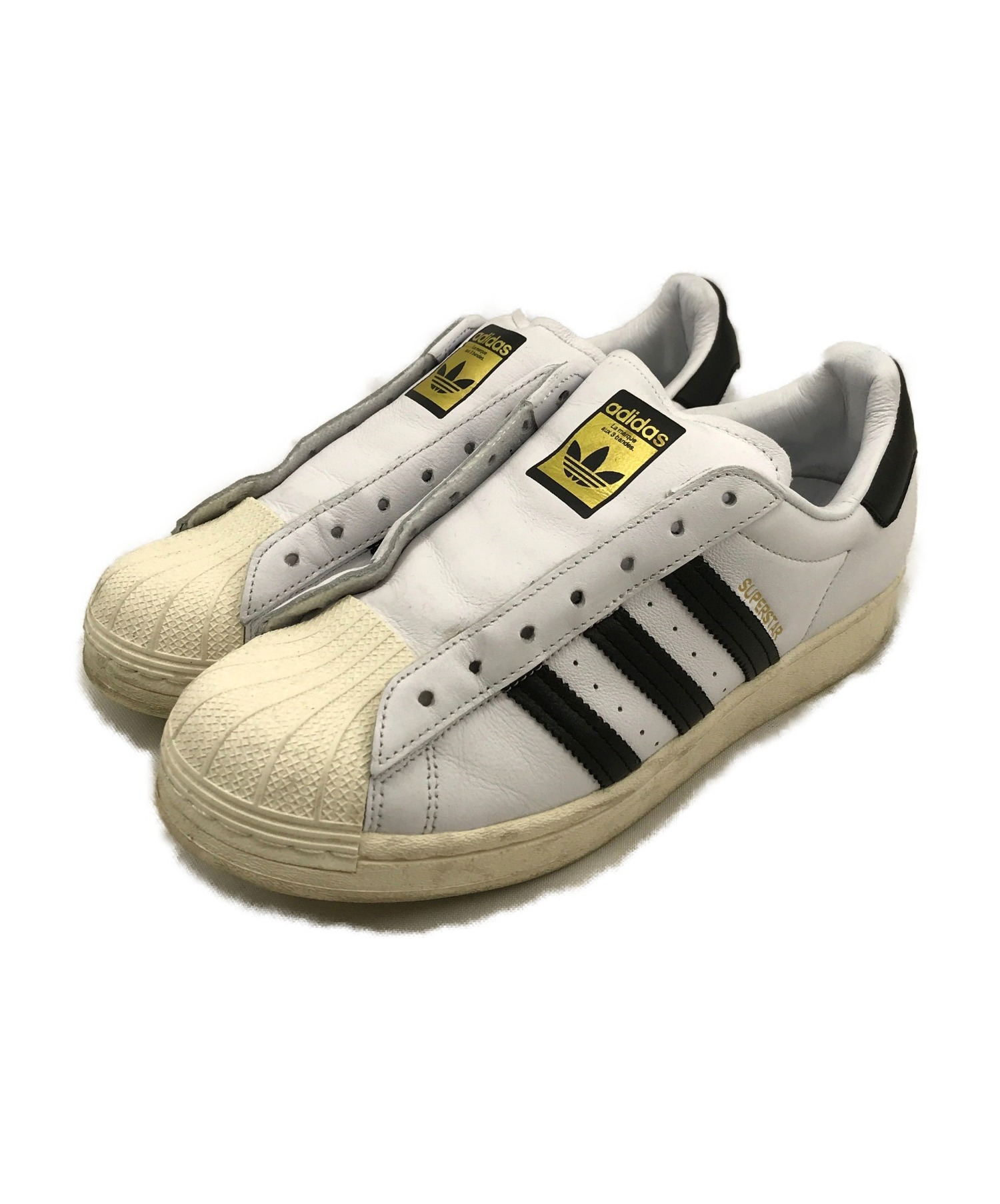 中古 古着通販 Adidas アディダス スーパースター シューレースレス スニーカー ホワイト サイズ 26 5cm Us8 1 2 Super Star Fv3017 ブランド 古着通販 トレファク公式 Trefac Fashion