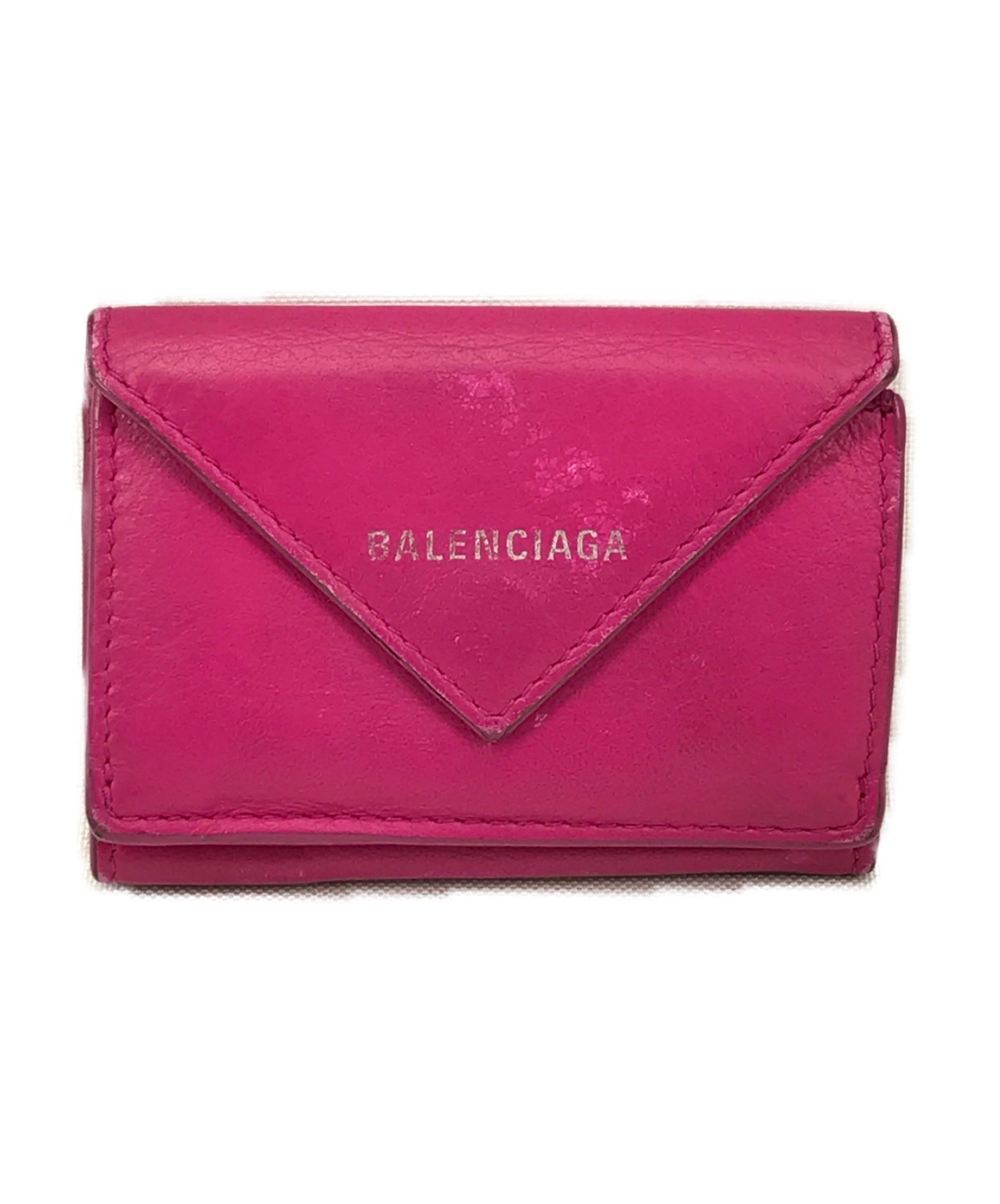 中古 古着通販 Balenciaga バレンシアガ ペーパーミニウォレット ショッキングピンク サイズ ー 5550 Y 343 ブランド 古着通販 トレファク公式 Trefac Fashion