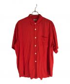 COMME des GARCONS HOMMEコムデギャルソン オム）の古着「オールドショートスリーブビッグシャツ」｜レッド