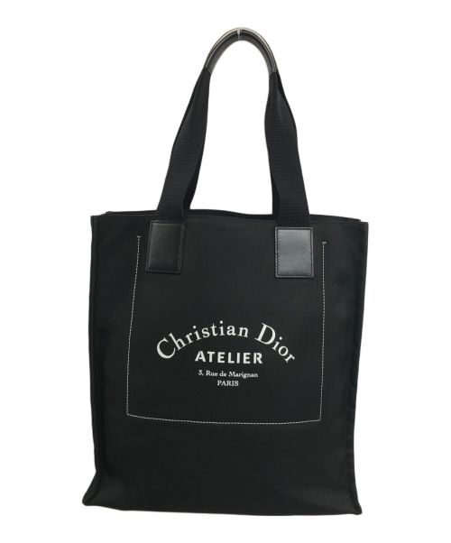 Christian Dior（クリスチャン ディオール）Christian Dior (クリスチャン ディオール) アトリエ トートバッグ ロゴ トートバッグ dior homme atelier 27-BO-O1638 ブラックの古着・服飾アイテム