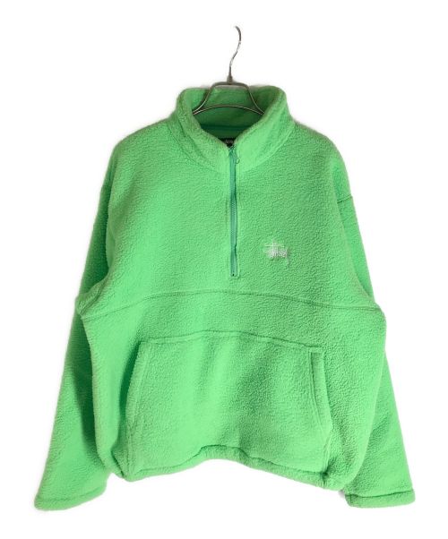 stussy（ステューシー）stussy (ステューシー) Half Zip Mock Neck グリーン サイズ:Sの古着・服飾アイテム