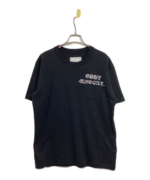 sacai（サカイ）sacai (サカイ) ODDY KNOCKY ポケットTシャツ 17-01262M ブラック サイズ:1の古着・服飾アイテム