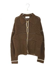 Ernie Palo（アーニーパロ）の古着「Hand Knit Collar Cardigan」｜ブラウン