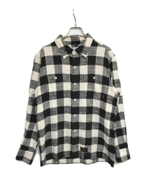 WTAPS（ダブルタップス）WTAPS (ダブルタップス) チェックシャツ　 UNION LS SHIRT.COTTON.TEXTILE　171GWDT-SHM07 ホワイト×ブラック サイズ:Sの古着・服飾アイテム