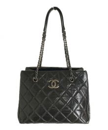 CHANEL（シャネル）の古着「キルティングトートバッグ ココマーク チェーントートバッグ A90613」｜ブラック