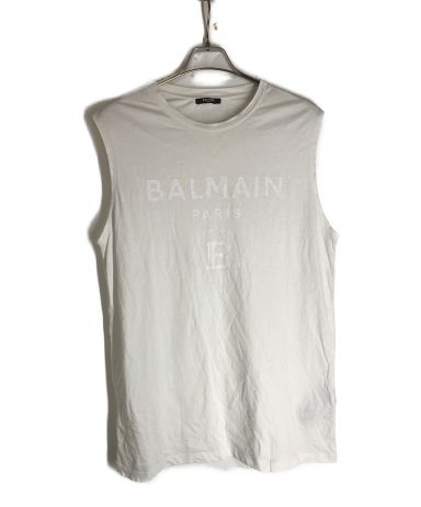 [中古]BALMAIN(バルマン)のメンズ トップス ロゴノースリーブカットソー