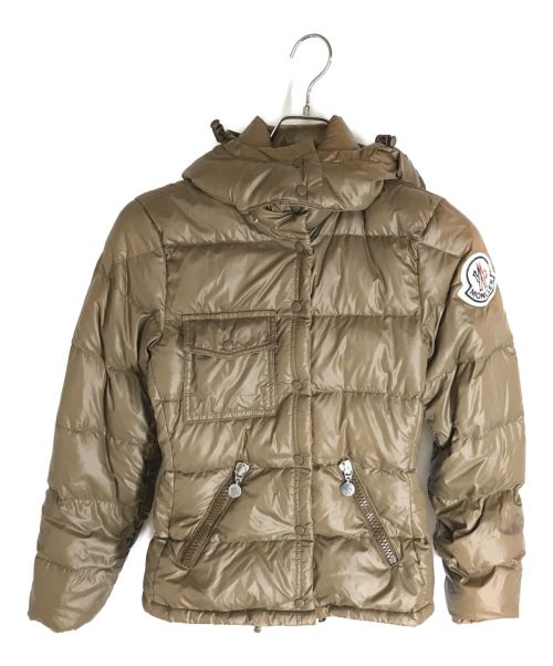 MONCLER（モンクレール）MONCLER (モンクレール) スリーブワッペンダウンジャケット ベージュの古着・服飾アイテム