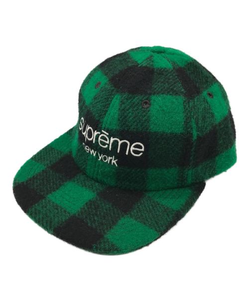 SUPREME（シュプリーム）SUPREME (シュプリーム) BUFFALO PLAID WOOL CLASSIC LOGO CAP グリーンの古着・服飾アイテム