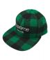 SUPREME（シュプリーム）の古着「BUFFALO PLAID WOOL CLASSIC LOGO CAP」｜グリーン