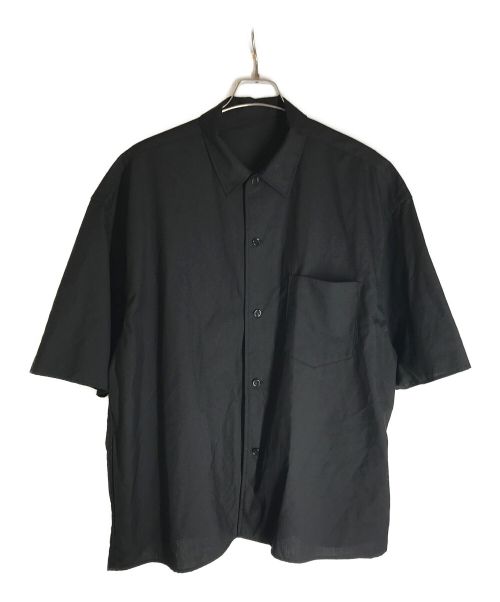 koti BEAUTY&YOUTH（コティ ビューティアンドユース）koti BEAUTY&YOUTH (コティ ビューティアンドユース) WOOL SHORT SLEEVE SHIRT ブラック サイズ:Lの古着・服飾アイテム