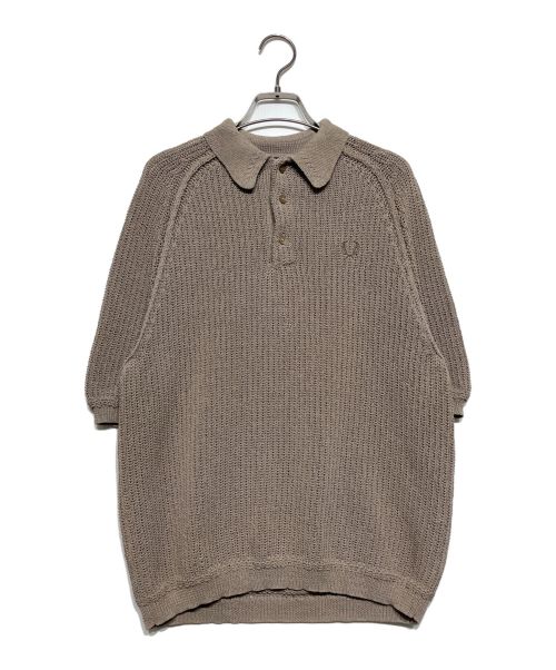 FRED PERRY（フレッドペリー）FRED PERRY (フレッドペリー) EDIFICE (エディフィス) 別注リネンライクニットポロシャツ ベージュ サイズ:Lの古着・服飾アイテム