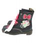 Dr.Martens×Hello Kitty (ドクターマーチン × ハローキティ) コラボ8ホールブーツ ブラック×ピンク サイズ:38(24cm程)：13800円