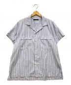 juhaユハ）の古着「DOLMAN STRIPE SHIRT」｜スカイブルー