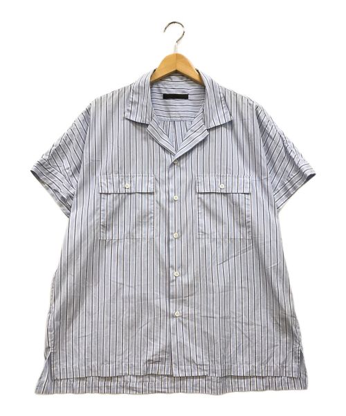 juha（ユハ）juha (ユハ) DOLMAN STRIPE SHIRT スカイブルー サイズ:Sの古着・服飾アイテム