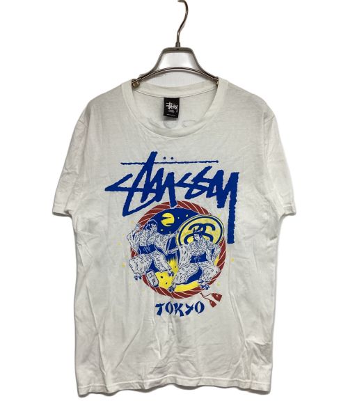 stussy（ステューシー）stussy (ステューシー) 歌舞伎 TOKYO プリントTシャツ ホワイト サイズ:Sの古着・服飾アイテム