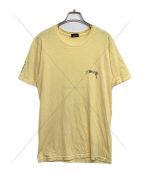 stussyステューシー）の古着「SKATE TOUGH TEE  スケート タフ Tシャツ ロゴTシャツ」｜イエロー