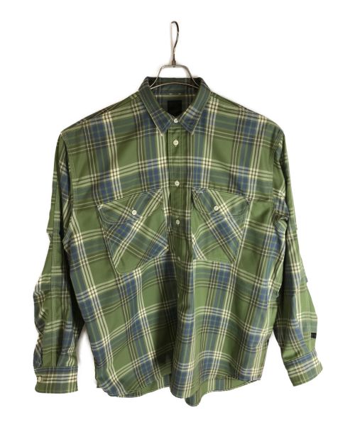 DAIWA PIER39（ダイワ ピア39）DAIWA PIER39 (ダイワ ピア39) TECH ELBOW PATCH WORK SHIRTS FLANNEL グリーン サイズ:Lの古着・服飾アイテム