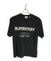 BURBERRY（バーバリー）の古着「ホースフェリープリント オーバーサイズ コットンTシャツ」｜ブラック