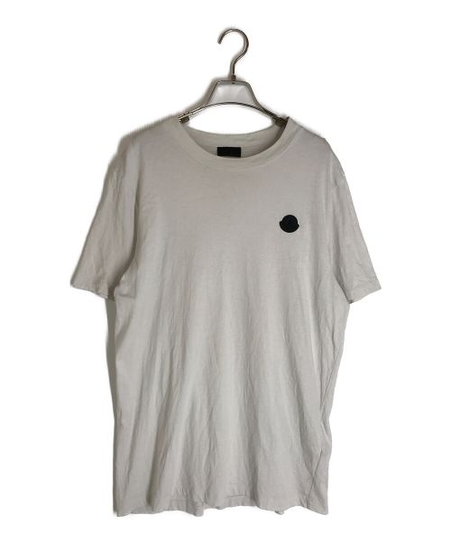 MONCLER（モンクレール）MONCLER (モンクレール) ワンポイントクルーネックTシャツ ライトグレー サイズ:Sの古着・服飾アイテム