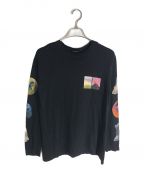 stussy×Ken Priceステューシー×ケンプライス）の古着「プリント長袖Tシャツ」｜ブラック