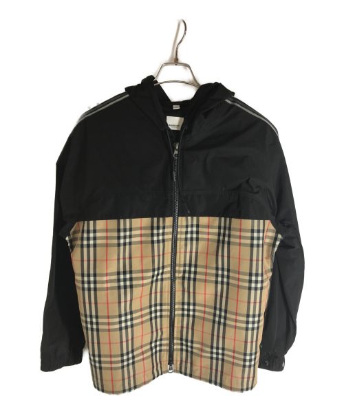 BURBERRY（バーバリー）BURBERRY (バーバリー) ノヴァチェックタフタフーデッドジャケット ベージュ×ブラック サイズ:XSの古着・服飾アイテム