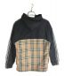 BURBERRY (バーバリー) ノヴァチェックタフタフーデッドジャケット ベージュ×ブラック サイズ:XS：44800円