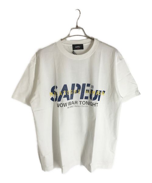 SAPEur（サプール）SAPEur (サプール) プリントTシャツ ホワイト サイズ:Lの古着・服飾アイテム