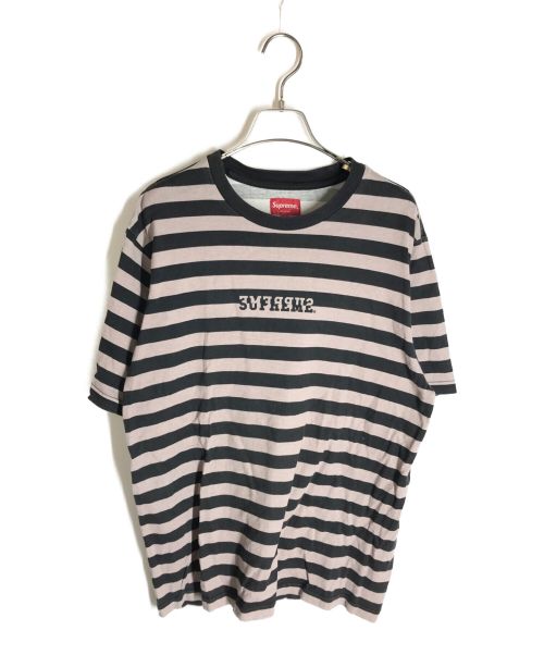 SUPREME（シュプリーム）SUPREME (シュプリーム) ボーダーTシャツ ブラック×グレー サイズ:Sの古着・服飾アイテム