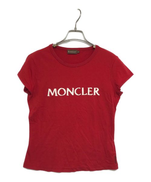 MONCLER（モンクレール）MONCLER (モンクレール) ロゴプリントTシャツ レッド サイズ:Sの古着・服飾アイテム