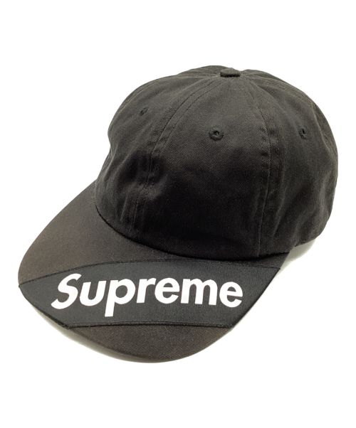 SUPREME（シュプリーム）Supreme (シュプリーム) 18SS visorlabel 6 panel cap ブラックの古着・服飾アイテム