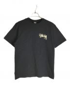 stussyステューシー）の古着「プリントTシャツ」｜ブラック