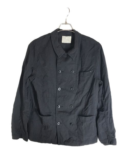 Porter Classic（ポータークラシック）Porter Classic (ポータークラシック) HAND WORK TENCEL DOUBLE JACKET ブラック サイズ:Mの古着・服飾アイテム