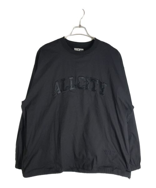 BlackEyePatch（ブラックアイパッチ）BlackEyePatch (ブラックアイパッチ) ALL CITY NYLON PULLOVER CREW ブラック サイズ:XLの古着・服飾アイテム