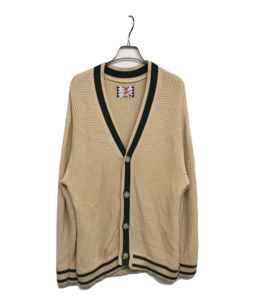 son of the cheese（（サノバチーズ））SON OF THE CHEESE (（サノバチーズ）) Line Cardigan SC2211-KN08 ベージュ サイズ:Mの古着・服飾アイテム