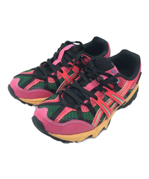 asics×Andersson Bell（アシックス×アンダーソンベル）asics×Andersson Bell (アシックス×アンダーソンベル) 別注ローカットスニーカー ショッキングピンク×グリーン サイズ:25.0cmの古着・服飾アイテム