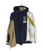 NIKE×sacaiナイキ×サカイ）の古着「Double-Zip Jacket」｜ホワイト×ネイビー