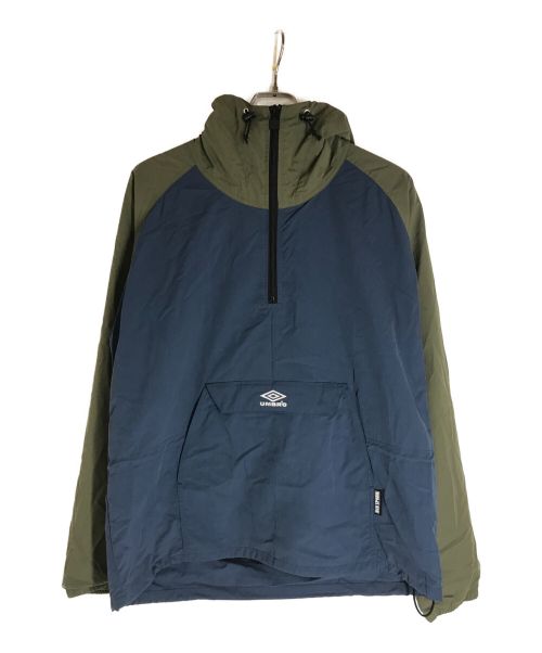 UMBRO× Diaspora Skateboards × BEAMS（アンブロ）UMBRO× Diaspora Skateboards × BEAMS (アンブロ) アノラックパーカー ブルー×グレー サイズ:Mの古着・服飾アイテム