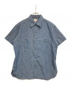 BUZZ RICKSON'Sバズリクソンズ）の古着「BLUE CHAMBRAY WORK SHIRT シャンブレー ミリタリー ワークシャツ  BR35856」｜ブルー