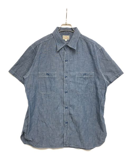 BUZZ RICKSON'S（バズリクソンズ）BUZZ RICKSON'S (バズリクソンズ) BLUE CHAMBRAY WORK SHIRT シャンブレー ミリタリー ワークシャツ  BR35856 ブルー サイズ:17-17 1/2の古着・服飾アイテム