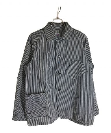 【中古・古着通販】POST O'ALLS (ポストオーバーオールズ) WAREHOUSE & CO. (ウエアハウスカンパニー) BEAMS PLUS  (ビームスプラス) 別注 Coverall Hickory ネイビー×ホワイト サイズ:M｜ブランド・古着通販 トレファク公式【TREFAC  FASHION ...