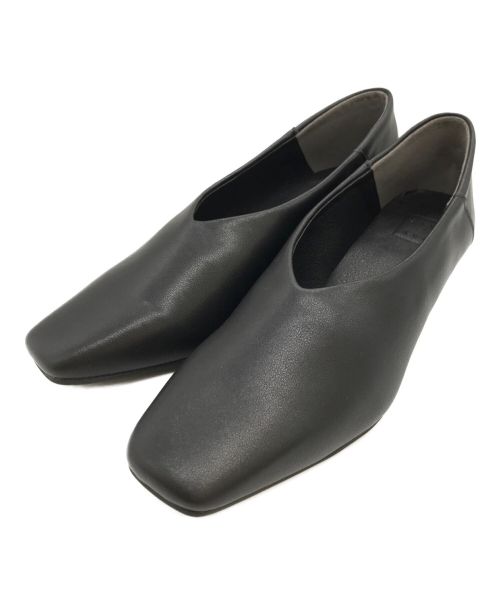 RIM.ARK（リムアーク）RIM.ARK (リムアーク) Angled heel square shoes ブラック サイズ:39の古着・服飾アイテム