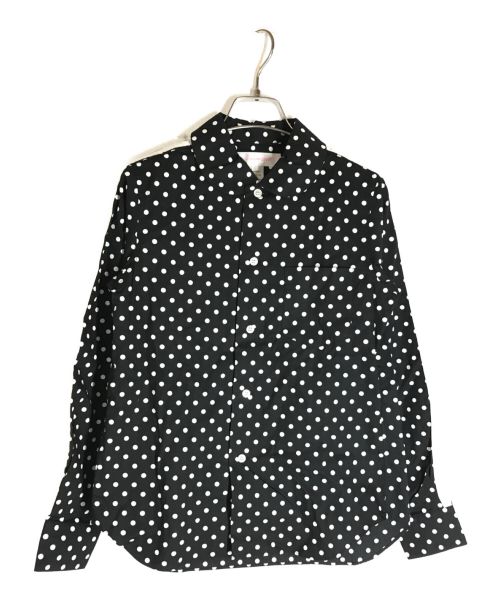 COMME des GARCONS SHIRT（コムデギャルソンシャツ）COMME des GARCONS SHIRT (コムデギャルソンシャツ) ラウンドカラードットシャツ ブラック サイズ:Sの古着・服飾アイテム