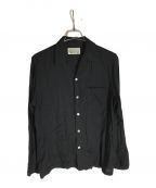 WACKO MARIAワコマリア）の古着「バック刺繍オープンカラーシャツ」｜ブラック×ピンク