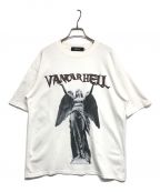 ARULEアリュール）の古着「VANCARHELL プリントTシャツ A'gem 9×.kom」｜ホワイト×グレー