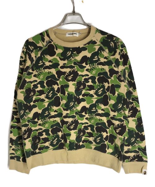 A BATHING APE（アベイシングエイプ）A BATHING APE (アベイシングエイプ) ファイヤーサルカモスウェット カーキ×ベージュ サイズ:Sの古着・服飾アイテム