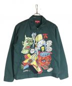 SUPREME×Daniel  Johnstonシュプリーム×ダニエルジョンストン）の古着「Embroidered Work Jacket」｜グリーン